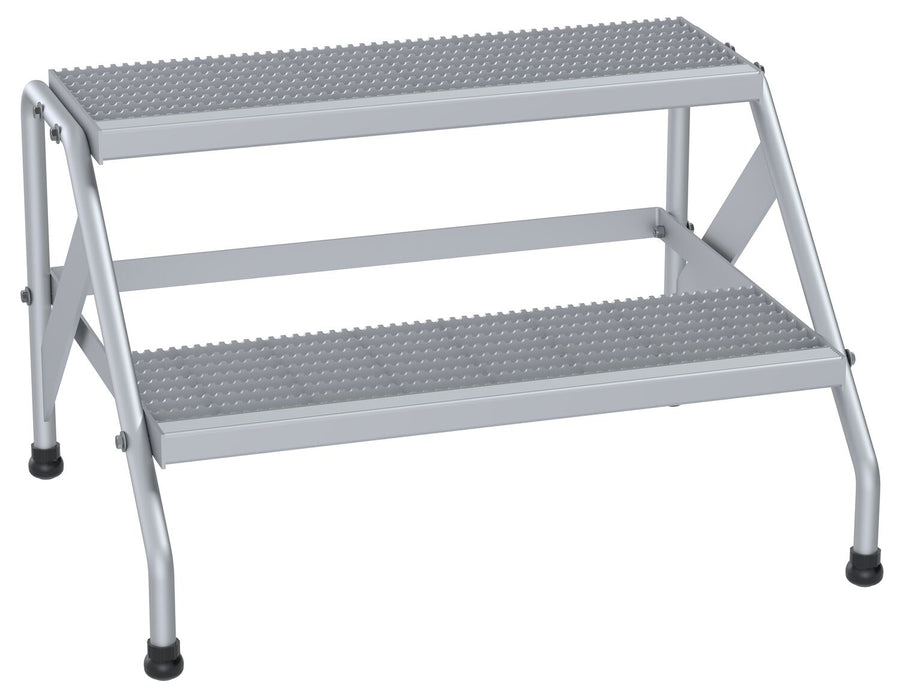 ALUMINUM WIDE 2-STEP STAND - KNOCK DOWN