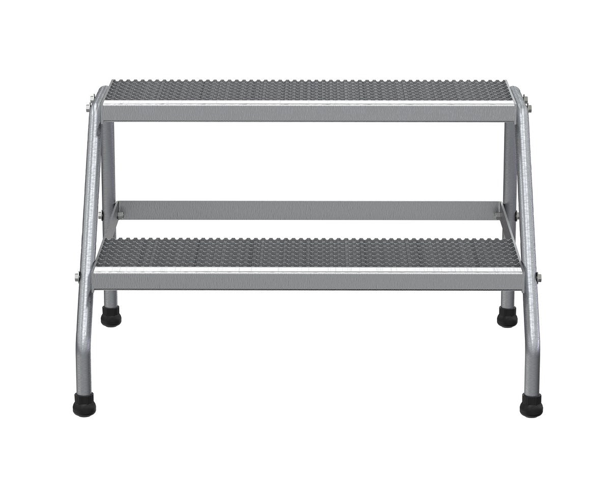 ALUMINUM WIDE 2-STEP STAND - KNOCK DOWN
