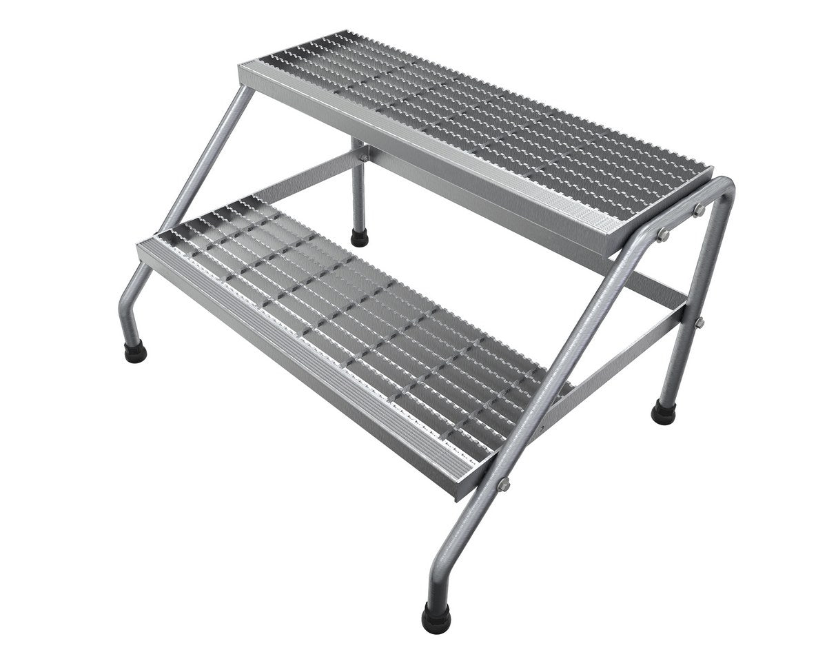 ALUMINUM WIDE 2-STEP STAND - KNOCK DOWN