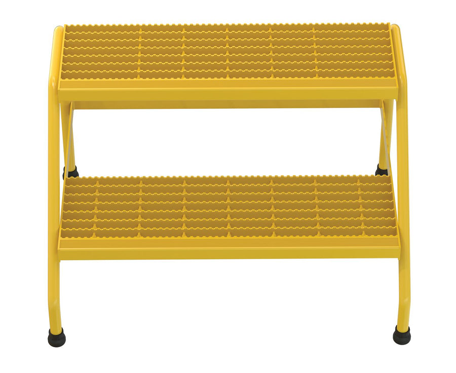 ALUM STEP STAND- 2 STEP WIDE WELDED YELL - Model SSA-2W-Y