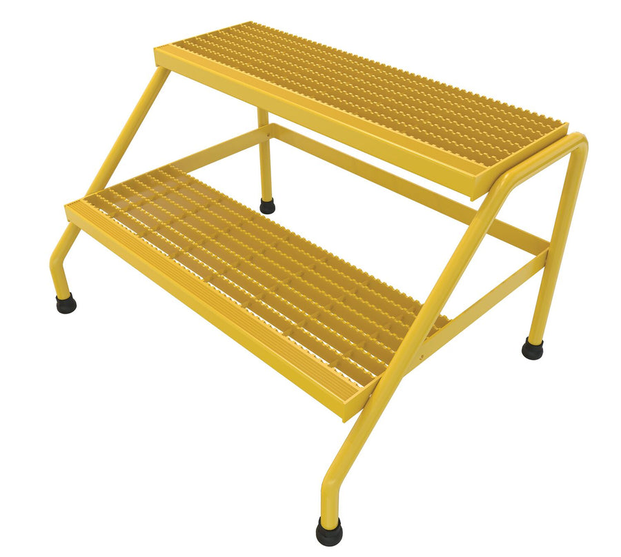 ALUM STEP STAND- 2 STEP WIDE WELDED YELL - Model SSA-2W-Y