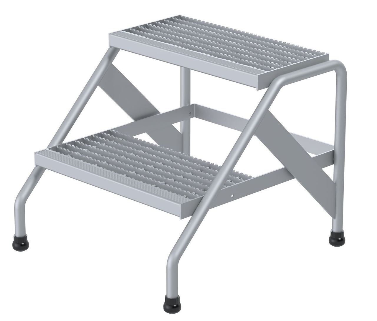 Welded Aluminum Step Stand w/ 2 Steps