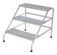 Thumbnail for ALUMINUM STEP STAND - 3 STEP WIDE WELDED - Model SSA-3W