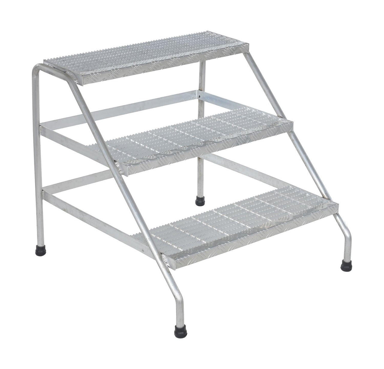 ALUMINUM STEP STAND - 3 STEP WIDE WELDED - Model SSA-3W