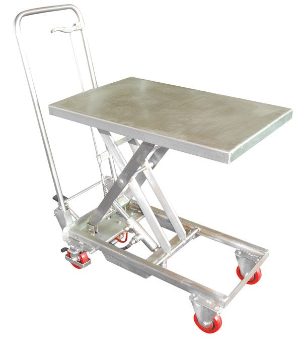 304 Stainless Steel Scissor Cart 200 Lb. Capacity Silver