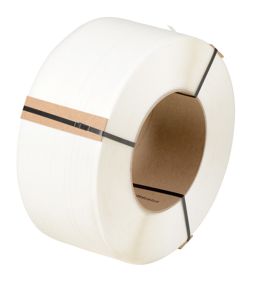 White Polypropylene Strapping - 1/2"W