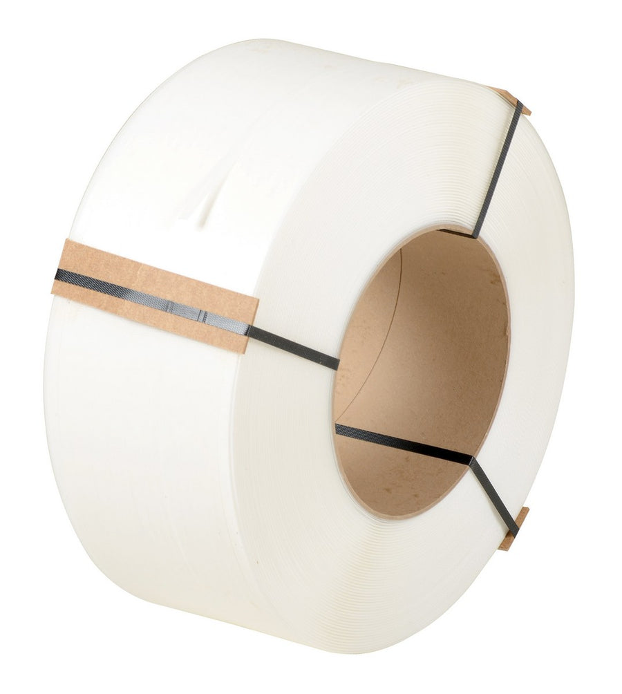 White Polypropylene Strapping - 3/8"W