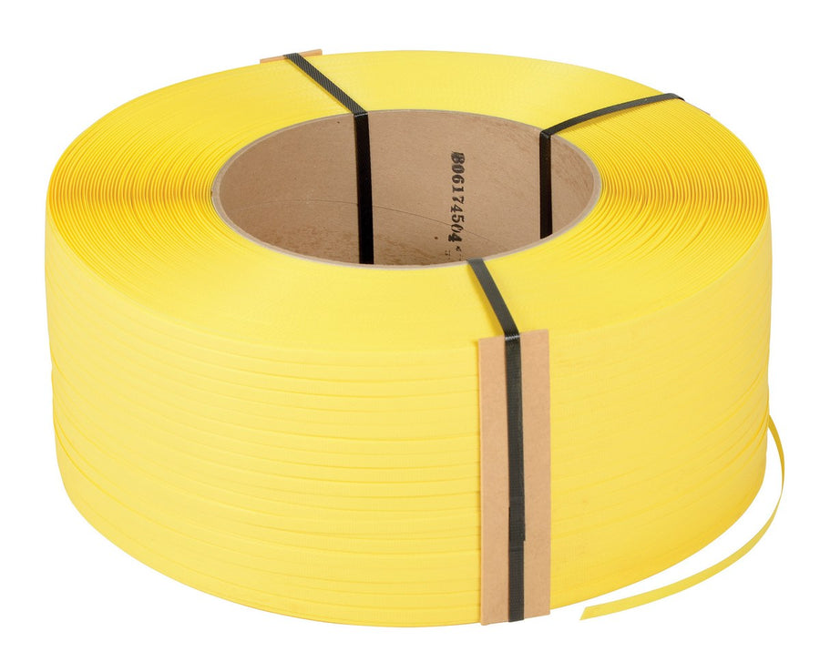 Yellow Polypropylene Strapping - 3/8"W