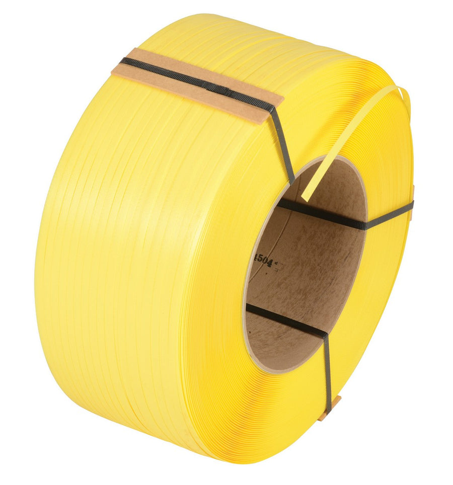 Yellow Polypropylene Strapping - 3/8"W