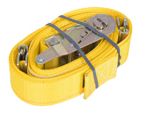 Thumbnail for Polyester Ratcheting Cargo Strap with E-Clip 12 Ft. Working Length 1,335 Lb. Working Load Limit Yellow