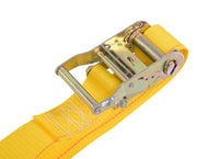 Thumbnail for Polyester Ratcheting Cargo Strap with E-Clip 12 Ft. Working Length 1,335 Lb. Working Load Limit Yellow