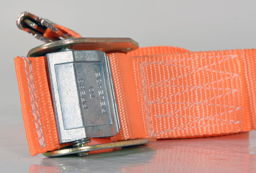 Polyester Cam Cargo Strap with E-Clip 16 Ft. Working Length 1,200 Lb. Working Load Orange