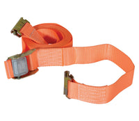 Thumbnail for Polyester Cam Cargo Strap with E-Clip 16 Ft. Working Length 1,200 Lb. Working Load Orange