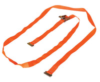 Thumbnail for Polyester Ratcheting Cargo Strap with E-Clip 16 Ft. Working Length 1,200 Lb. Working Load Orange