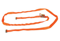 Thumbnail for Polyester Ratcheting Cargo Strap with E-Clip 16 Ft. Working Length 1,200 Lb. Working Load Orange