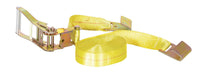 Thumbnail for Polyester Ratcheting Cargo Strap with Flat Hook 27 Ft. Working Length 3,325 Lb. Working Load Yellow