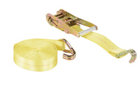 Thumbnail for Polyester Ratcheting Cargo Strap with Rod Hook 27 Ft. Working Length 3,325 Lb. Working Load Yellow