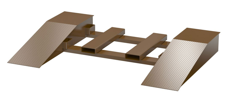 Steel Wheel Risers With Pick-Up Loop 60 X 18 X 10.25