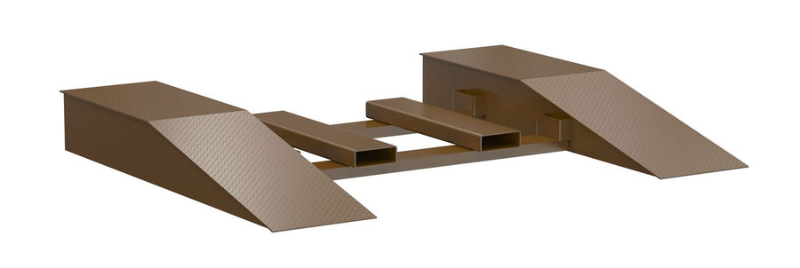 Steel Wheel Risers With Pick-Up Loop 72 X 18 X 10.25