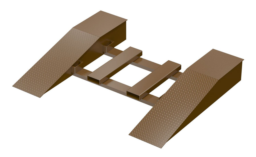 Steel Wheel Risers With Pick-Up Loop 72 X 18 X 12.25