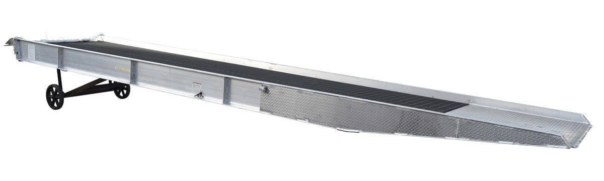 72"W x 30'L Aluminum Yard Ramp w/ Steel Grating & 16,000-lbs Capacity