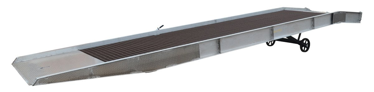 93"W x 36'L Aluminum Yard Ramp w/ Steel Grating & 16,000-lbs Capacity