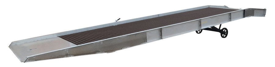 93"W x 36'L Aluminum Yard Ramp w/ Steel Grating & 20,000-lbs Capacity