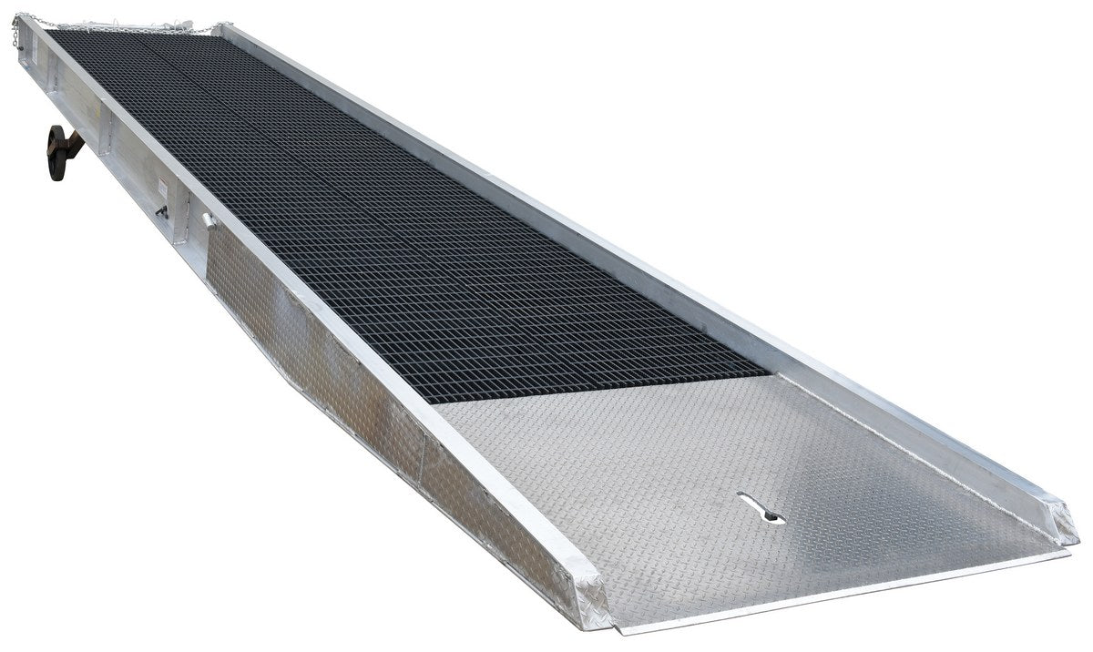 72"W x 30'L Aluminum Yard Ramp w/ Steel Grating & 30,000-lbs Capacity