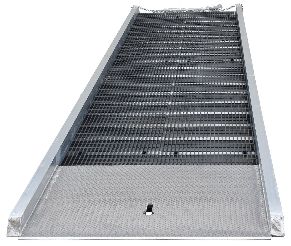 72"W x 30'L Aluminum Yard Ramp w/ Steel Grating & 30,000-lbs Capacity