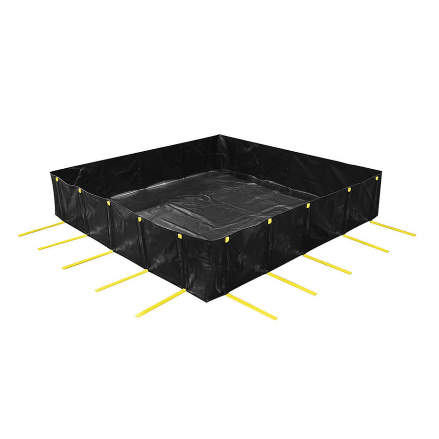 Stinger 2' L-Bracket Spill Berm, Black 20x20x2 (6.1x6.1x0.61)