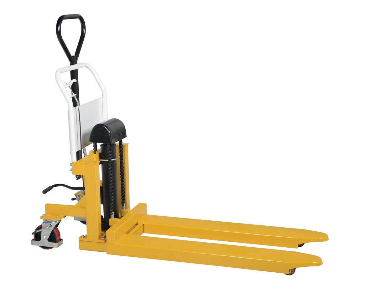 Steel Tote-A-Load Ergonomic Foot Pump Hydraulic Power Fork Size 21 In. x 43 In. 2,200 Lb. Capacity Yellow