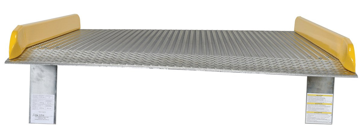 60" x 72" Aluminum Dockboard w/ Steel Curbs & 10,000-lbs Capacity