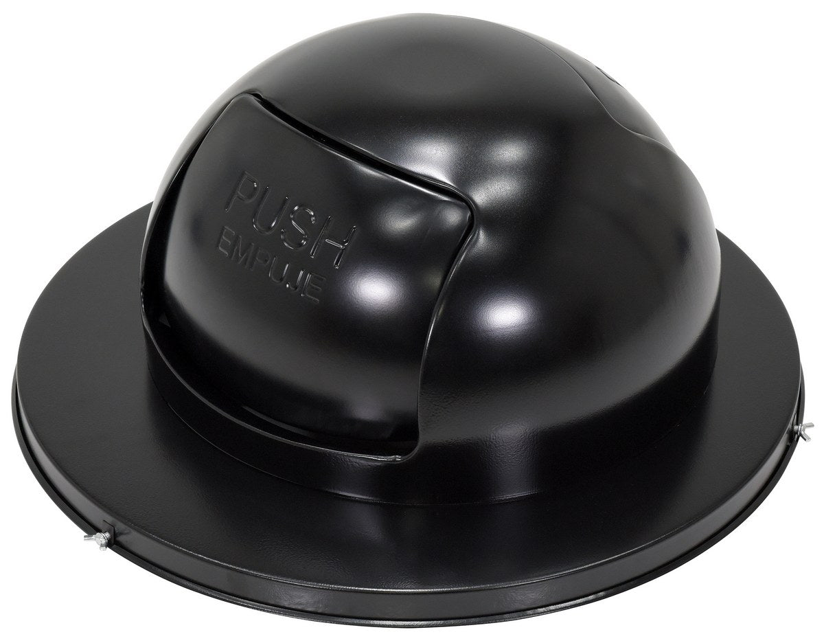 Steel Waste Disposal Top Dual Door for 55 Gallon Drums Black