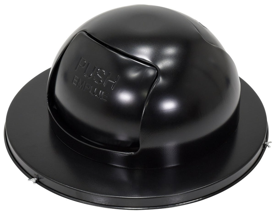 Steel Waste Disposal Top Dual Door for 55 Gallon Drums Black