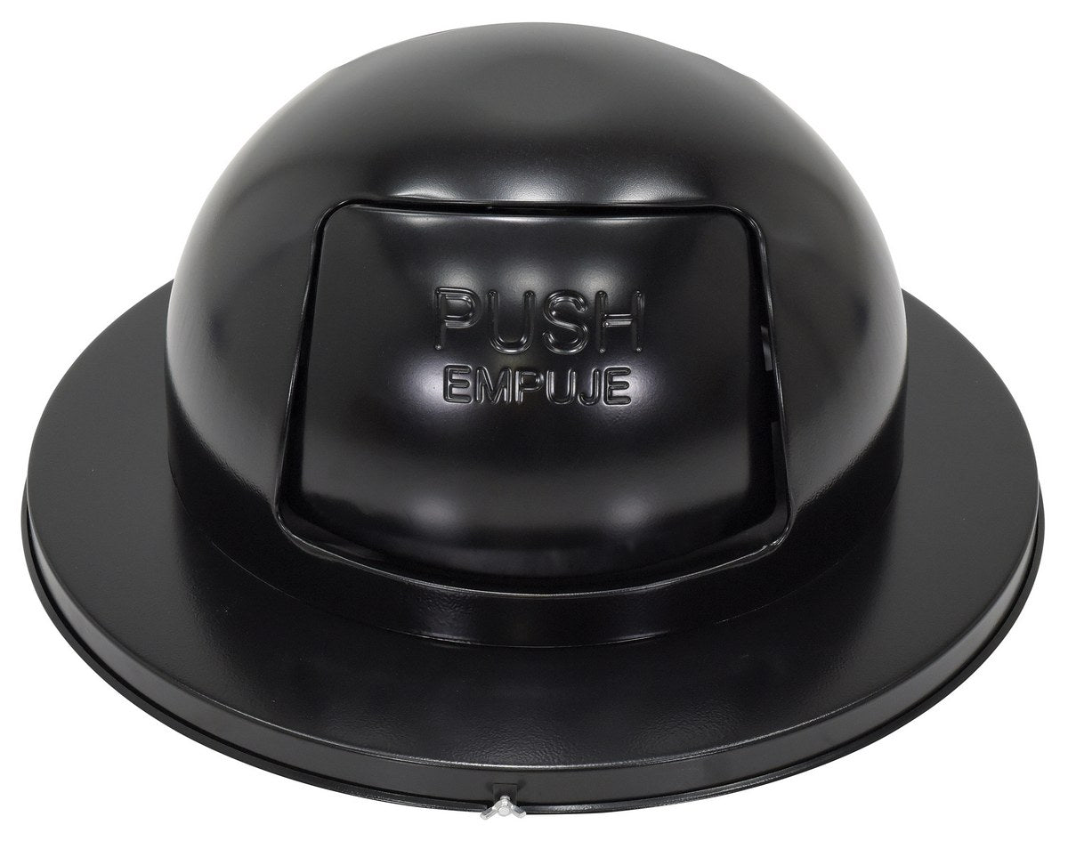 Steel Waste Disposal Top Dual Door for 55 Gallon Drums Black