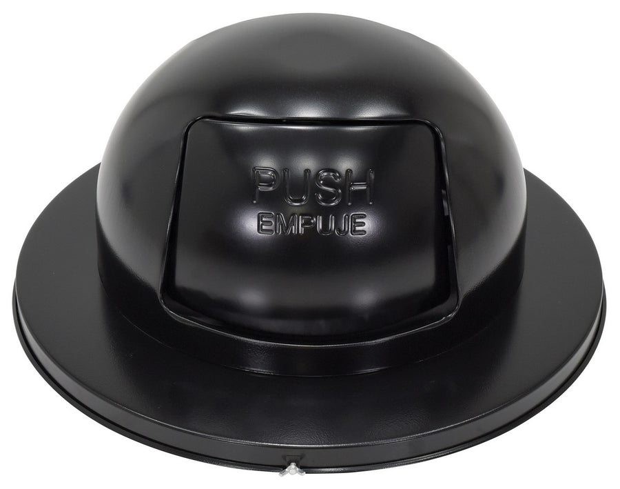 Steel Waste Disposal Top Dual Door for 55 Gallon Drums Black