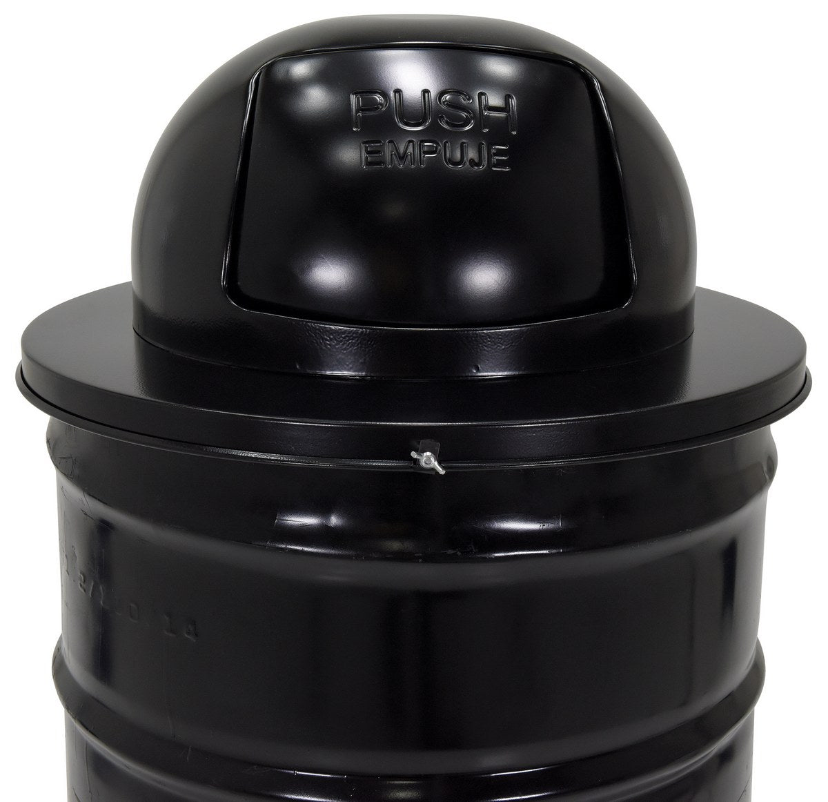 Steel Waste Disposal Top Dual Door for 55 Gallon Drums Black