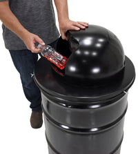 Thumbnail for Steel Waste Disposal Top Dual Door for 55 Gallon Drums Black