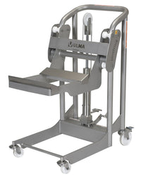 Thumbnail for Vestil Stainless Steel Hydraulic Foot Pump Roll Handler - Adjustable Cradle 1-16in - ULM-HRH-850