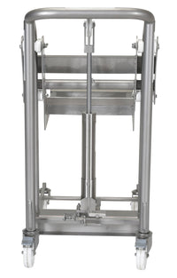 Thumbnail for Vestil Stainless Steel Hydraulic Foot Pump Roll Handler - Adjustable Cradle 1-16in - ULM-HRH-850