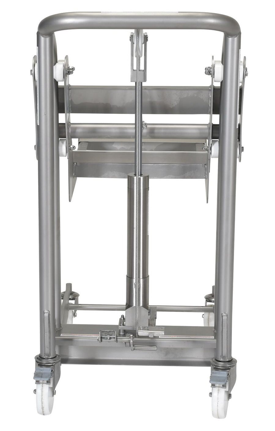 Vestil Stainless Steel Hydraulic Foot Pump Roll Handler - Adjustable Cradle 1-16in - ULM-HRH-850