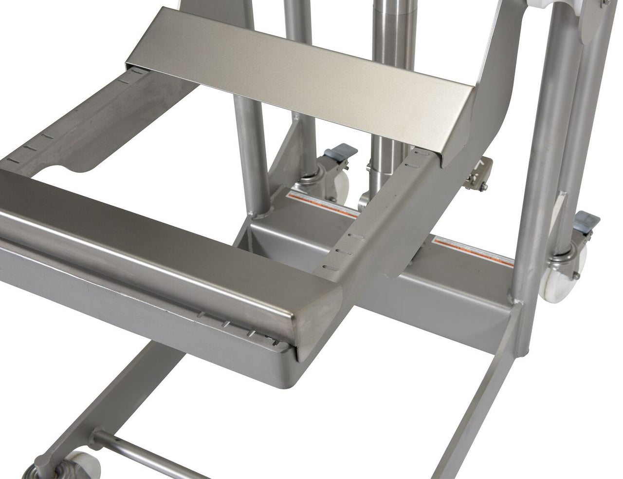 Vestil Stainless Steel Hydraulic Foot Pump Roll Handler - Adjustable Cradle 1-16in - ULM-HRH-850