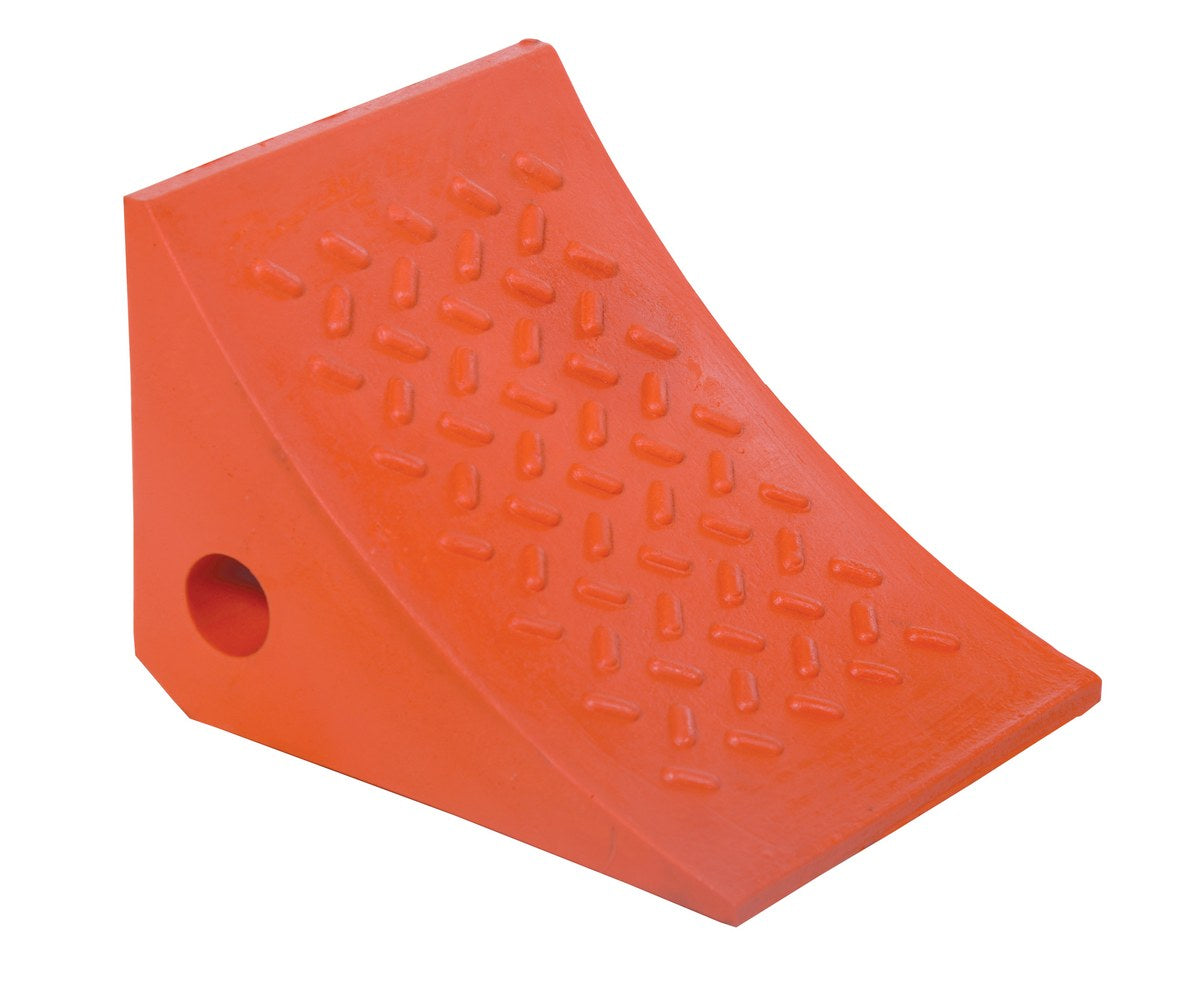 Urethane Mini Wheel Chock 8 In. x 7 In. x 6 In. 15 Lb. Capacity Orange