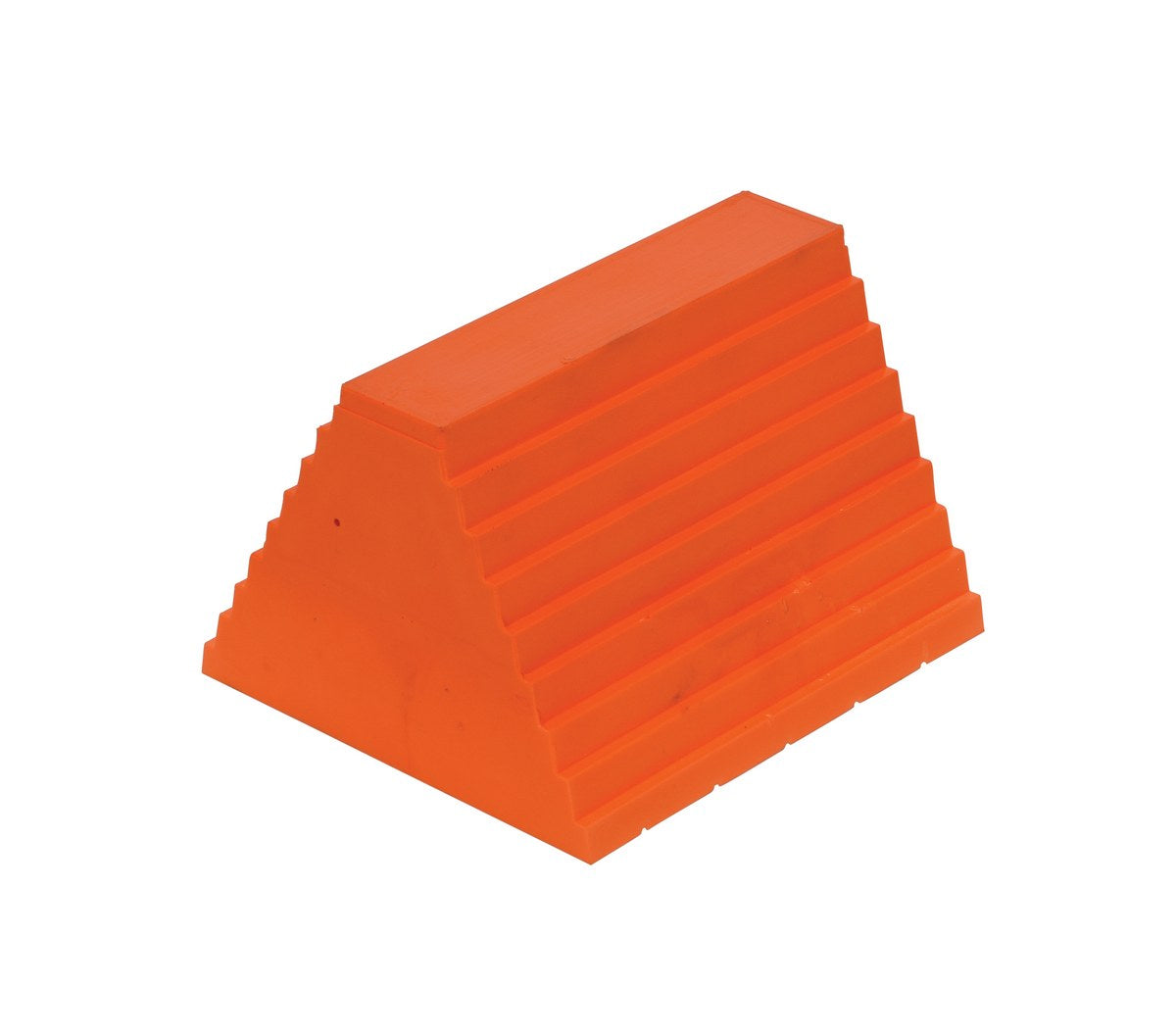 Urethane Standard Eye Bolt Wheel Chock 6 In x 9-1/2 In. x 8 In. 20 Lb. Capacity Orange