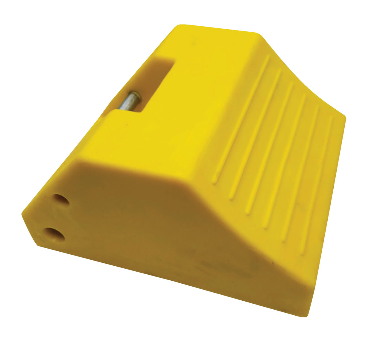 Polyurethane Wheel Chock 15 In. x 18 In. x 10 In. Tire Overall Depth 105 In. 550,000 Lb. Capacity Yellow