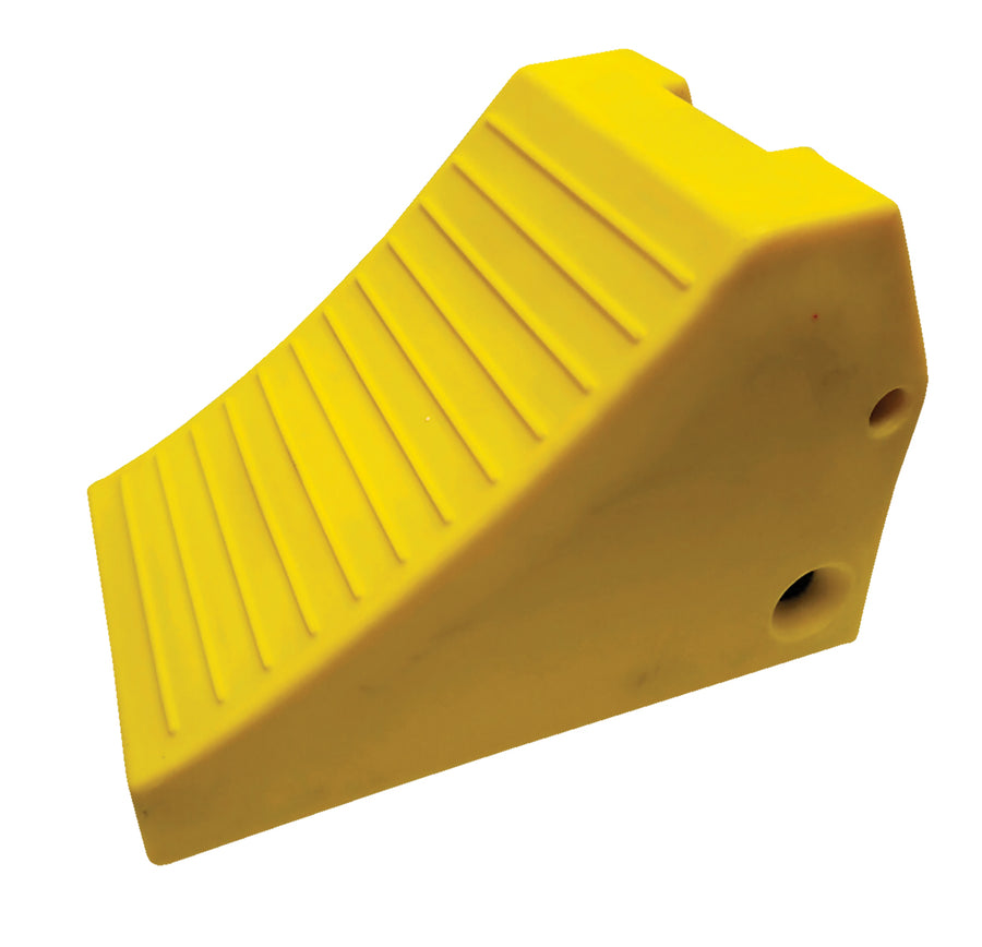 Polyurethane Wheel Chock 15 In. x 25 In. x 16 In. Tire Overall Depth 165 In. 1,600,000 Lb. Capacity Yellow