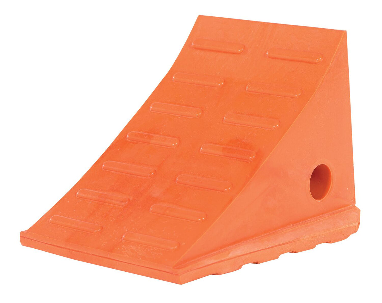 Polyurethane Wheel Chock 2-3/4 In. x 8-3/4 In. x 11-1/2 In. Tire Overall Depth 46 In. 60,000 Lb. Capacity Orange