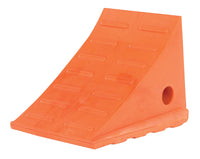 Thumbnail for Polyurethane Wheel Chock 2-3/4 In. x 8-3/4 In. x 11-1/2 In. Tire Overall Depth 46 In. 60,000 Lb. Capacity Orange