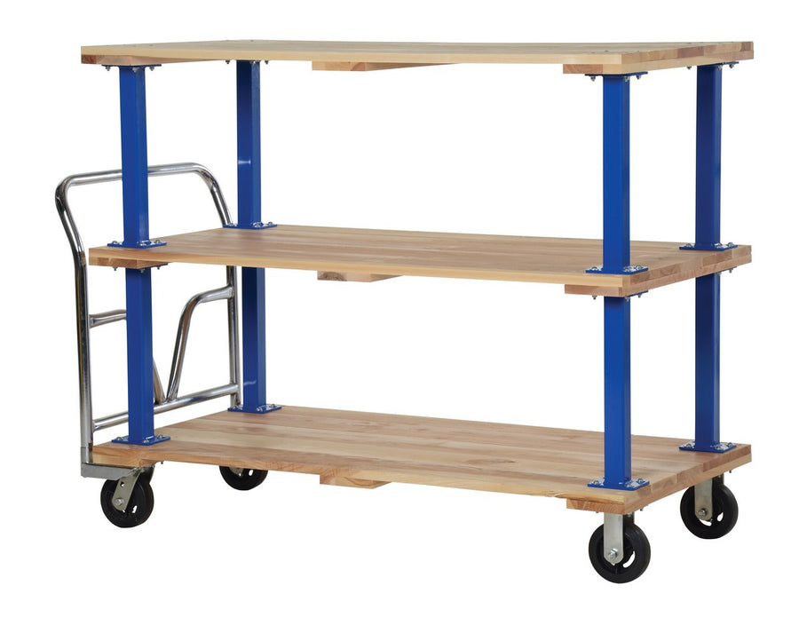 Vestil 30" x 60" Triple Deck Hardwood Platform Truck