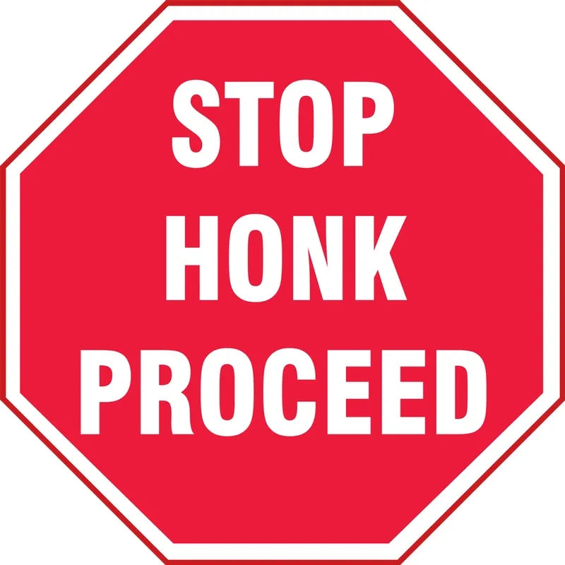 LED Sign Projector: Stop - Honk - Proceed